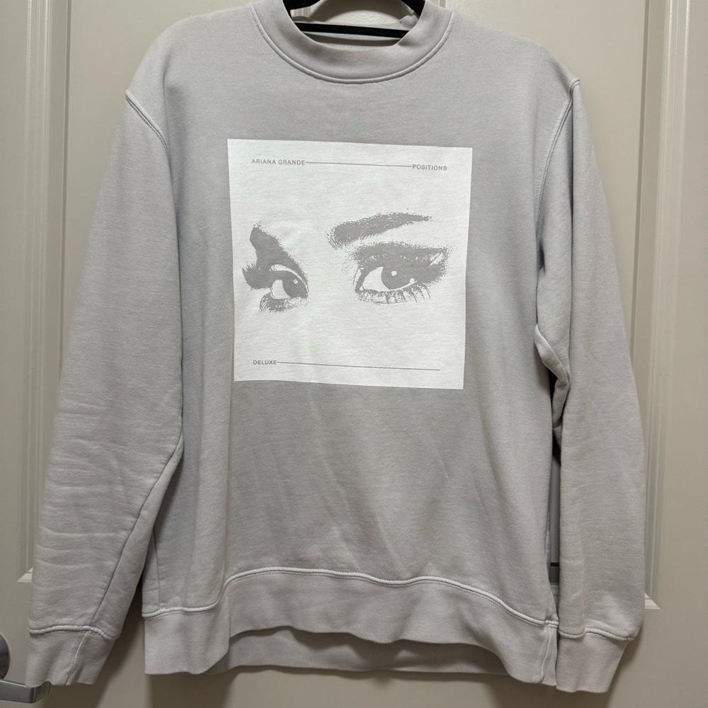 Ariana Grande Gray Crewneck Sweater with Eye Graphic